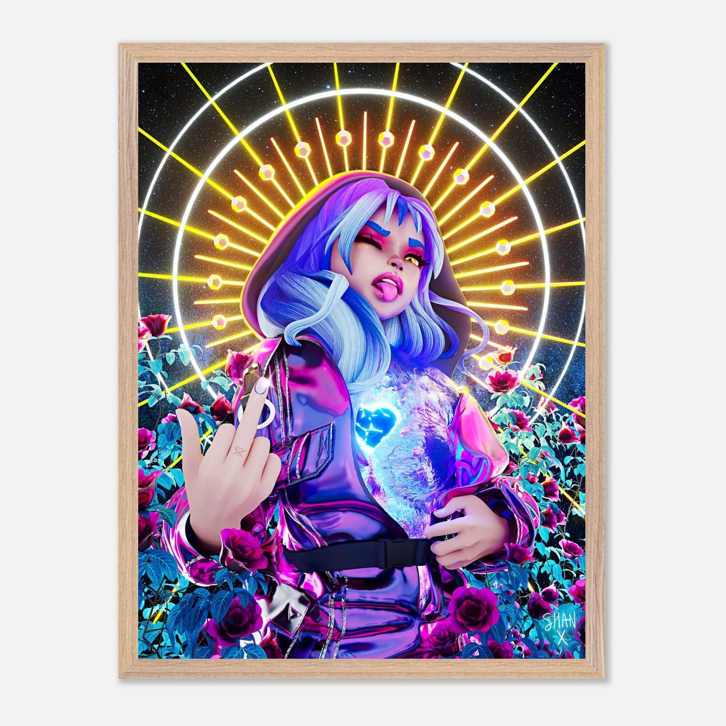 [ABSOLUTION] Premium Wooden Framed Poster With Premium Semi - Glossy Paper - Bad Vibes