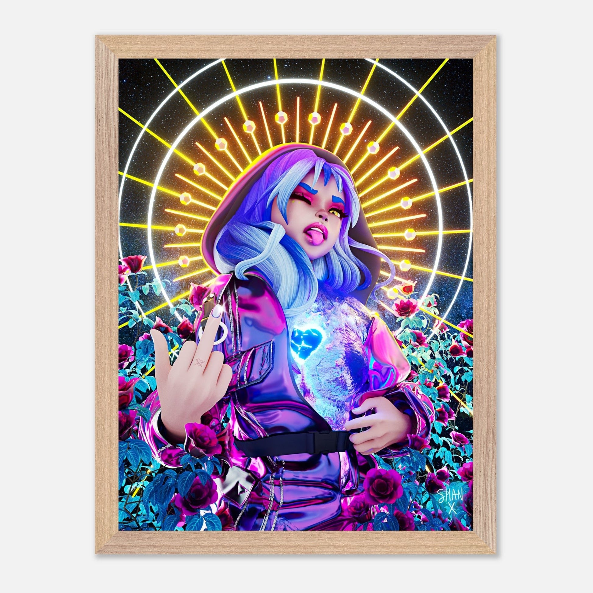 [ABSOLUTION] Premium Wooden Framed Poster With Premium Semi - Glossy Paper - Bad Vibes