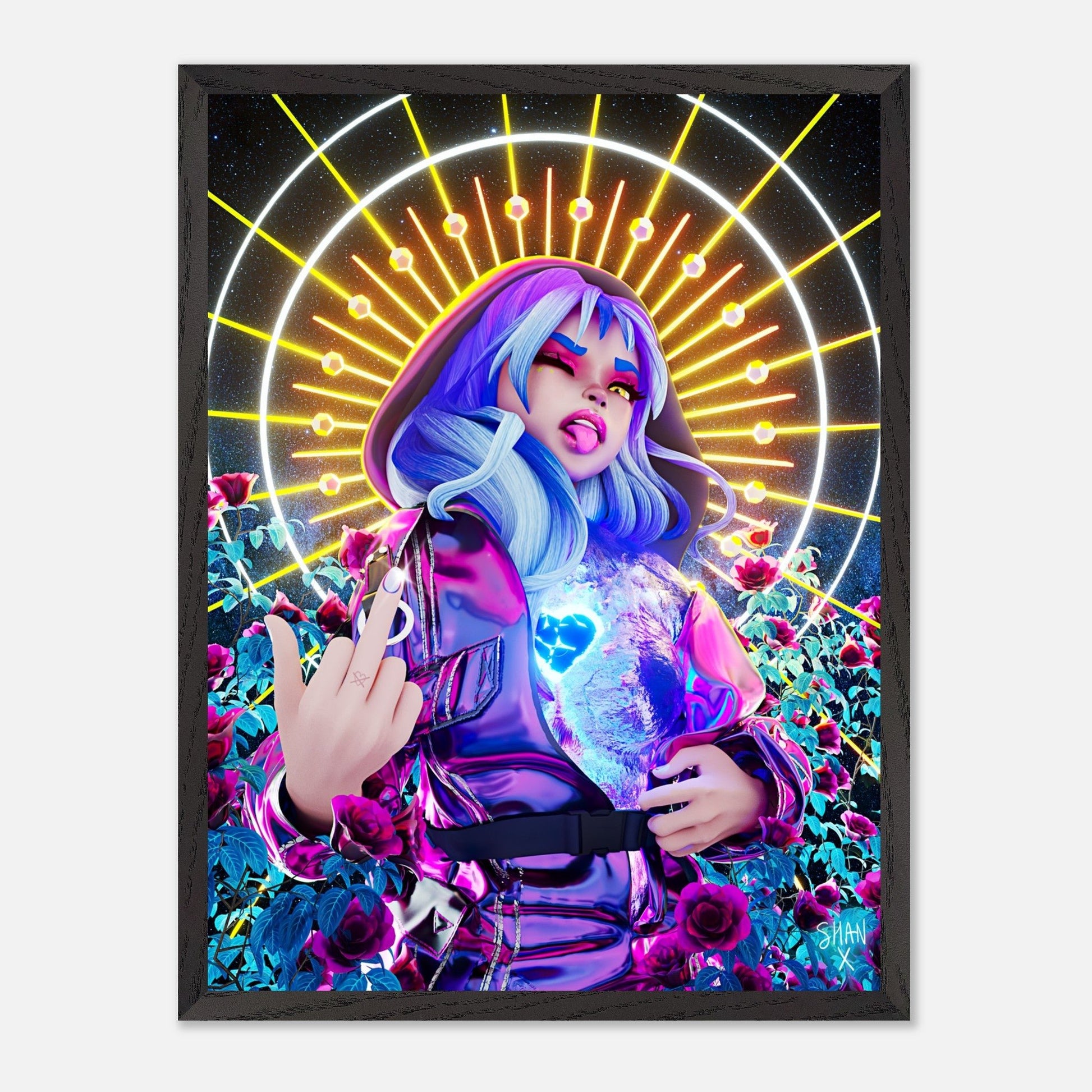 [ABSOLUTION] Premium Wooden Framed Poster With Premium Semi - Glossy Paper - Bad Vibes