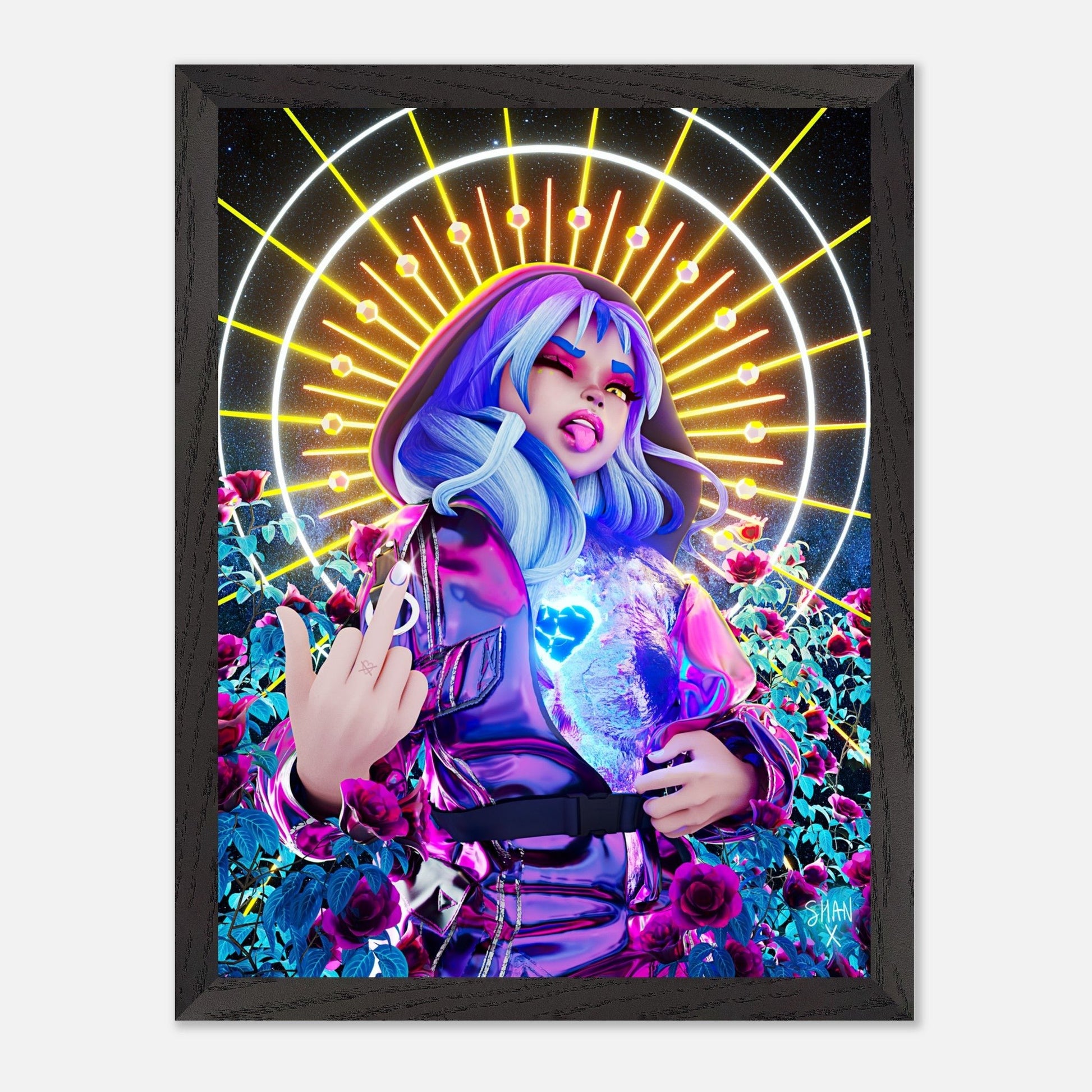 [ABSOLUTION] Premium Wooden Framed Poster With Premium Semi - Glossy Paper - Bad Vibes