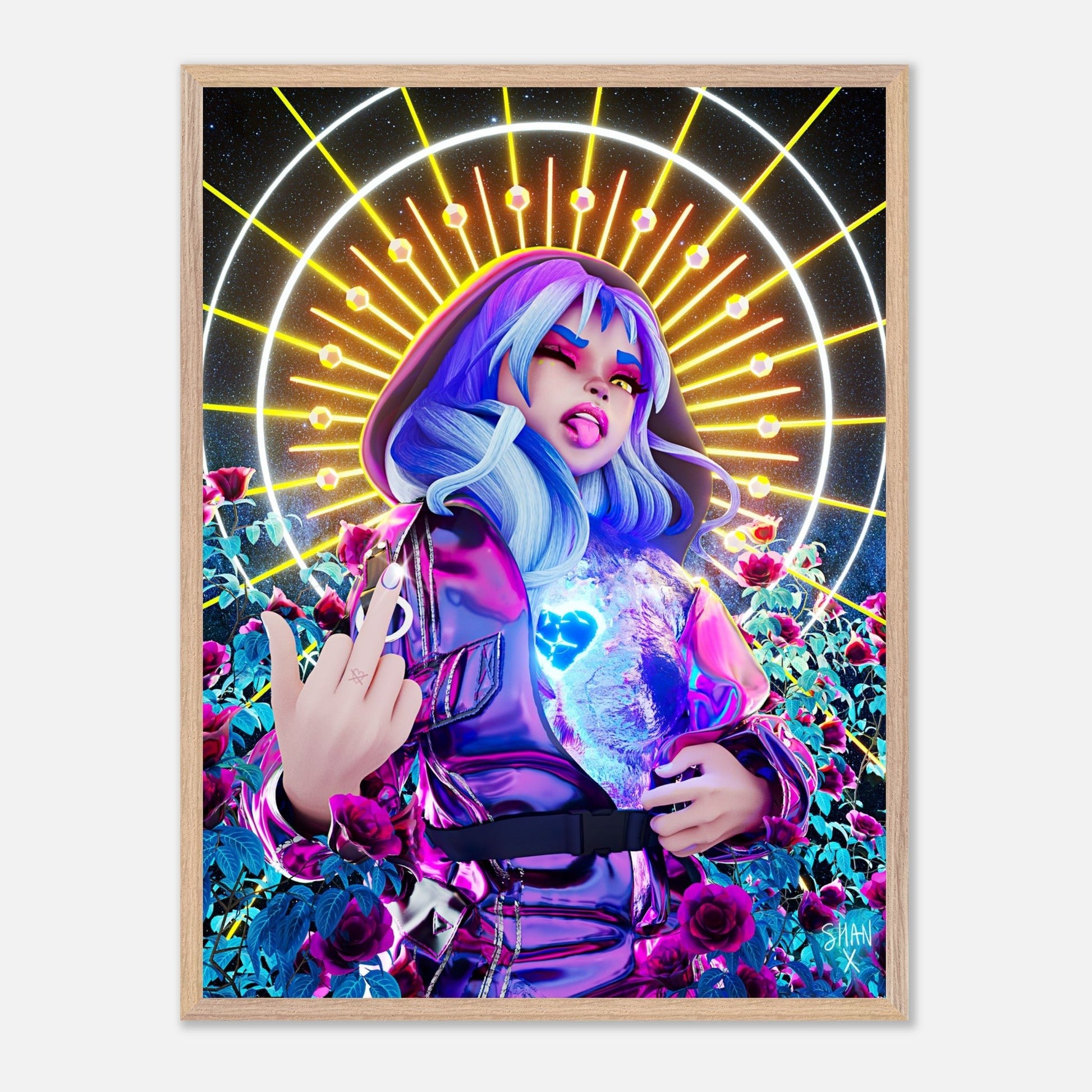 [ABSOLUTION] Premium Wooden Framed Poster With Premium Semi - Glossy Paper - Bad Vibes