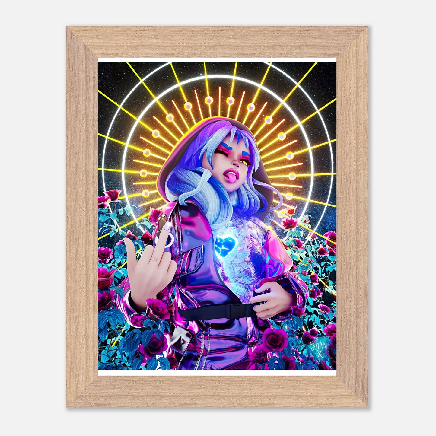 [ABSOLUTION] Premium Wooden Framed Poster With Premium Semi - Glossy Paper - Bad Vibes