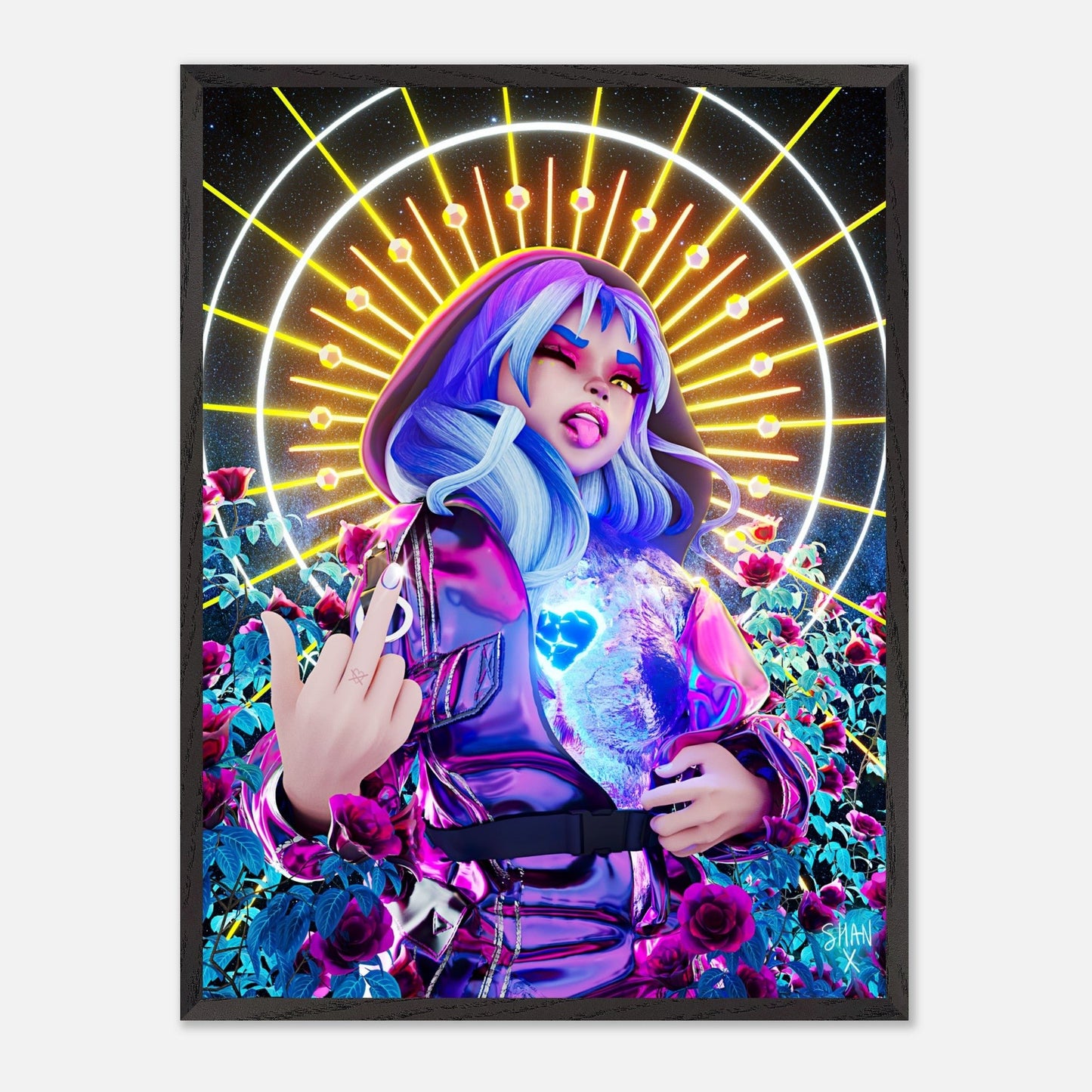 [ABSOLUTION] Premium Wooden Framed Poster With Premium Semi - Glossy Paper - Bad Vibes