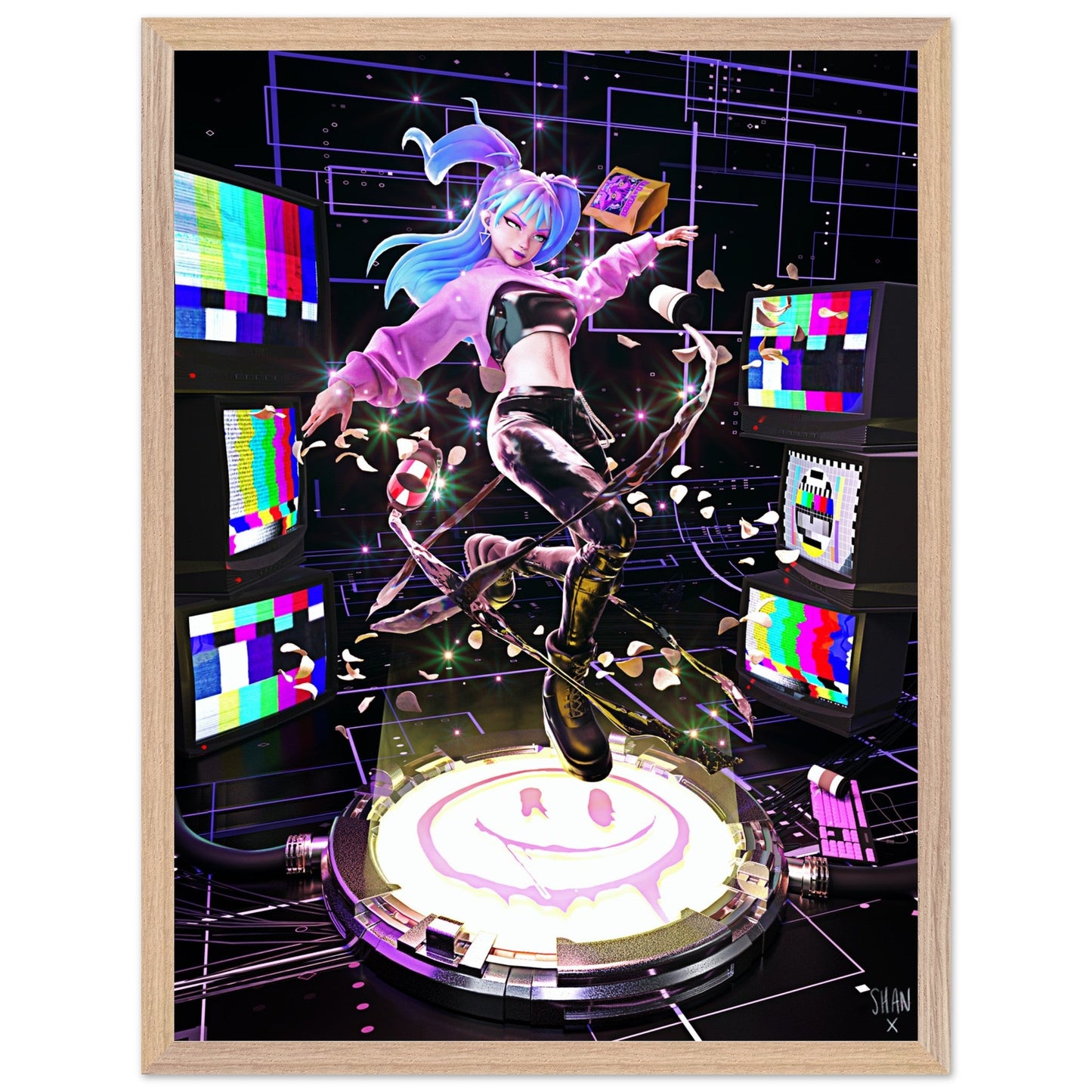 [EMERGENCE] Premium Wooden Framed Poster With Premium Semi - Glossy Paper - Bad Vibes