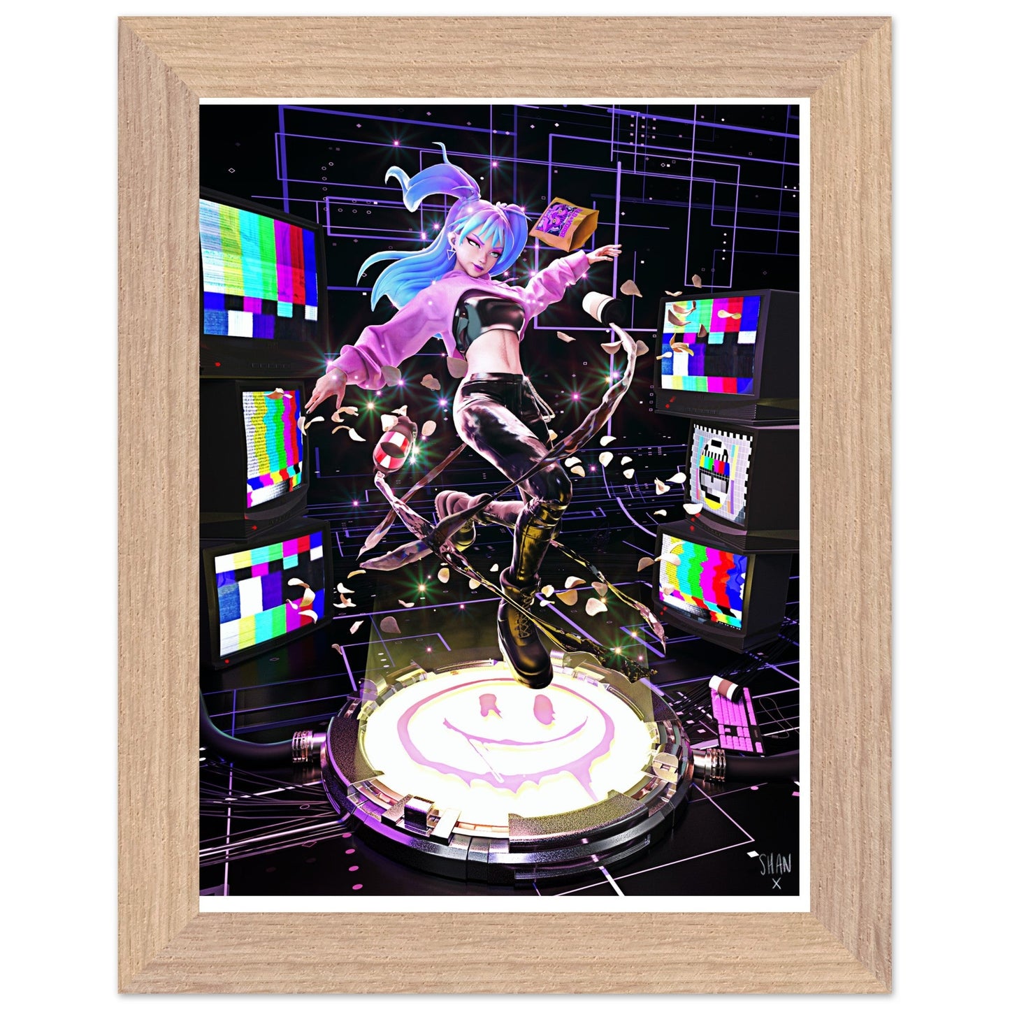 [EMERGENCE] Premium Wooden Framed Poster With Premium Semi - Glossy Paper - Bad Vibes