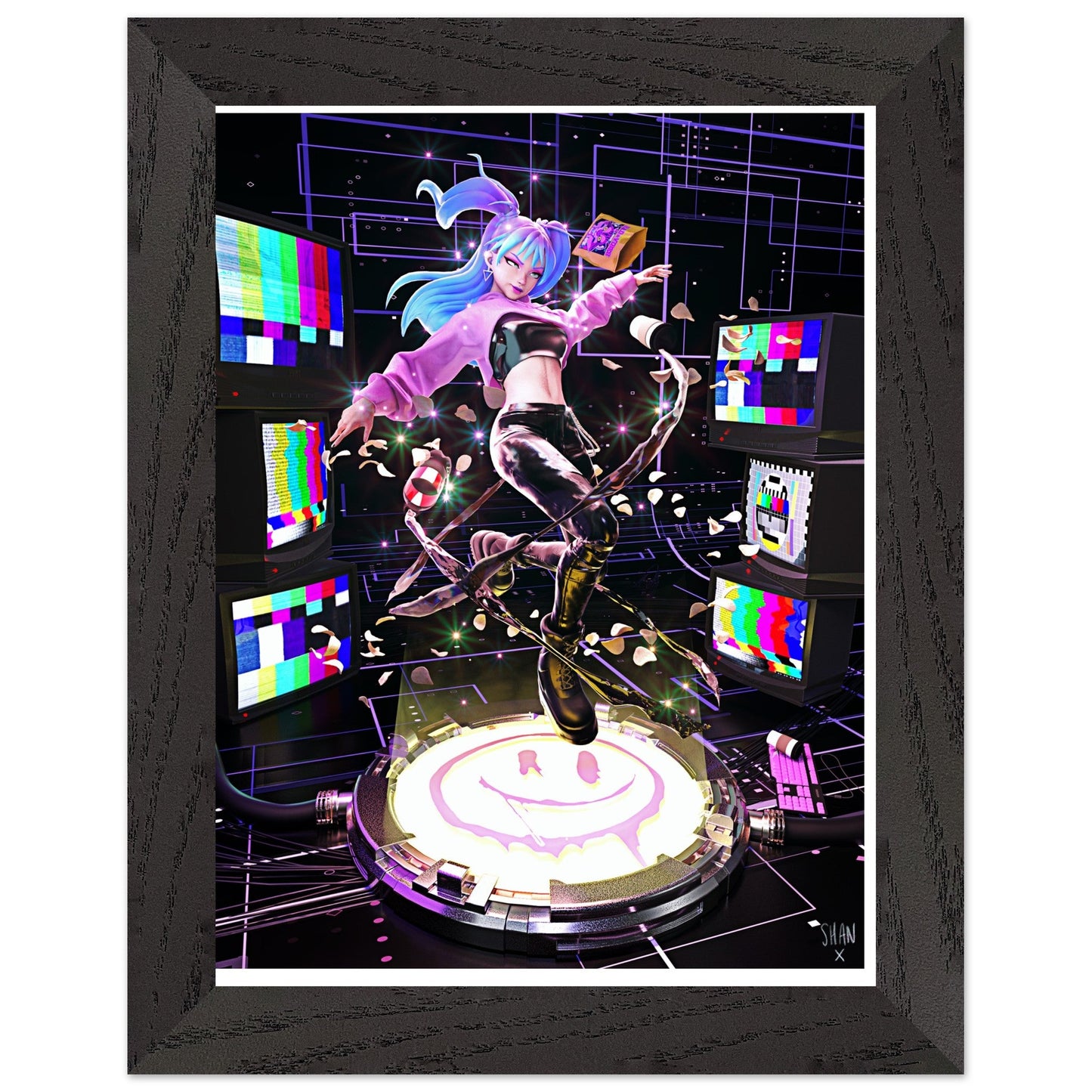 [EMERGENCE] Premium Wooden Framed Poster With Premium Semi - Glossy Paper - Bad Vibes