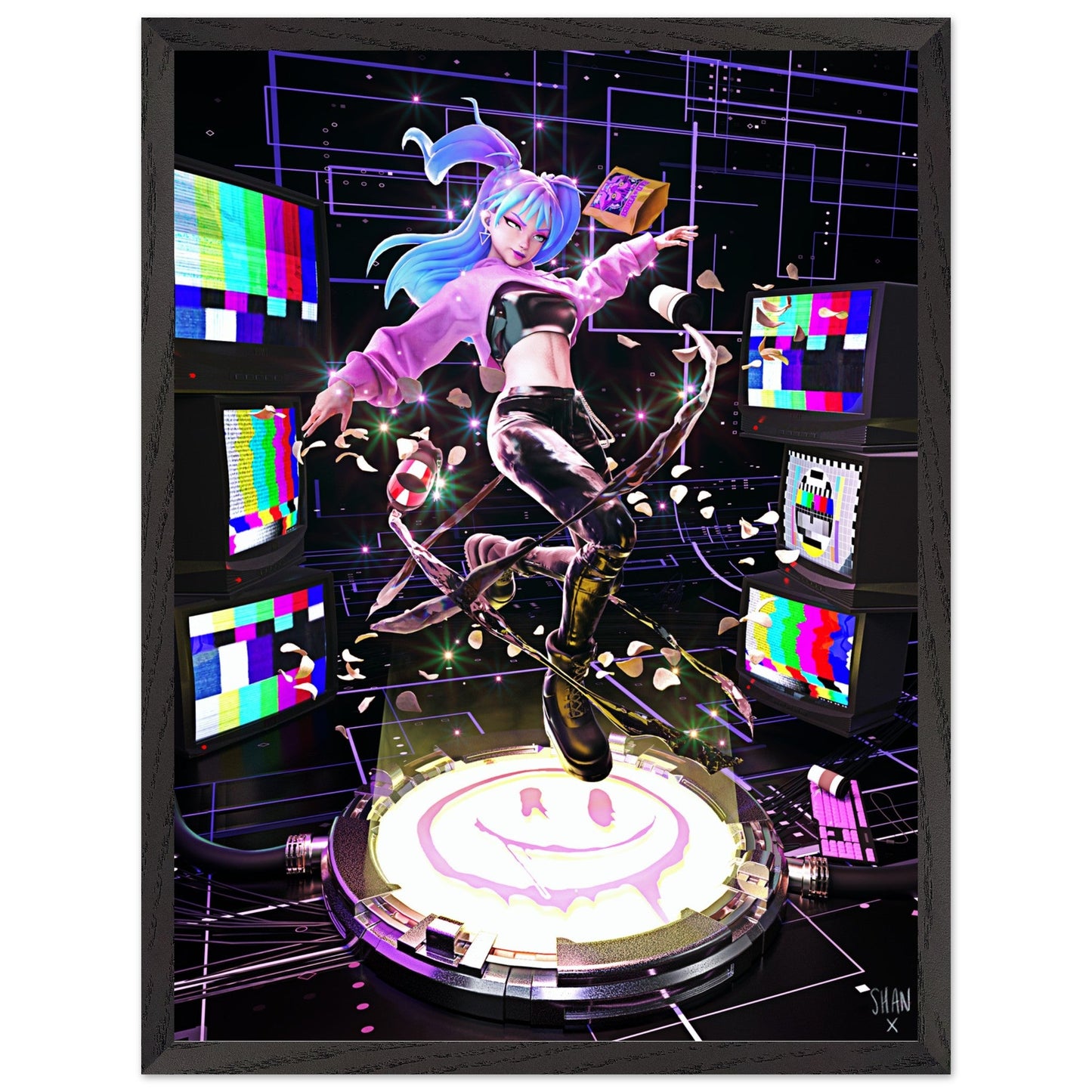 [EMERGENCE] Premium Wooden Framed Poster With Premium Semi - Glossy Paper - Bad Vibes