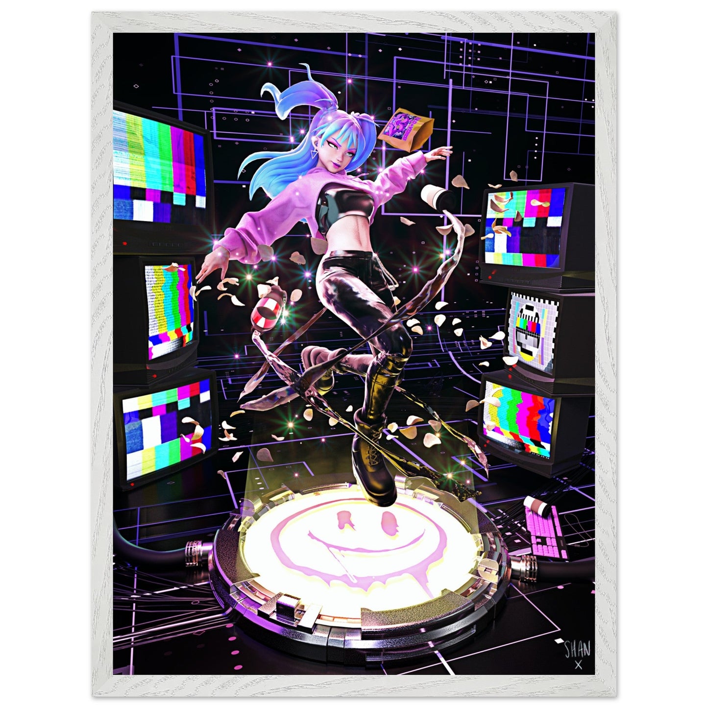 [EMERGENCE] Premium Wooden Framed Poster With Premium Semi - Glossy Paper - Bad Vibes