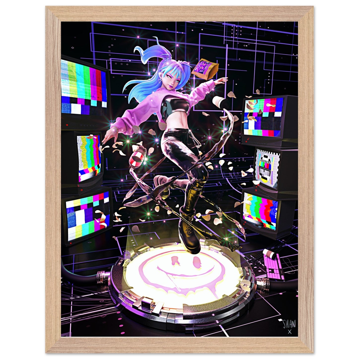 [EMERGENCE] Premium Wooden Framed Poster With Premium Semi - Glossy Paper - Bad Vibes