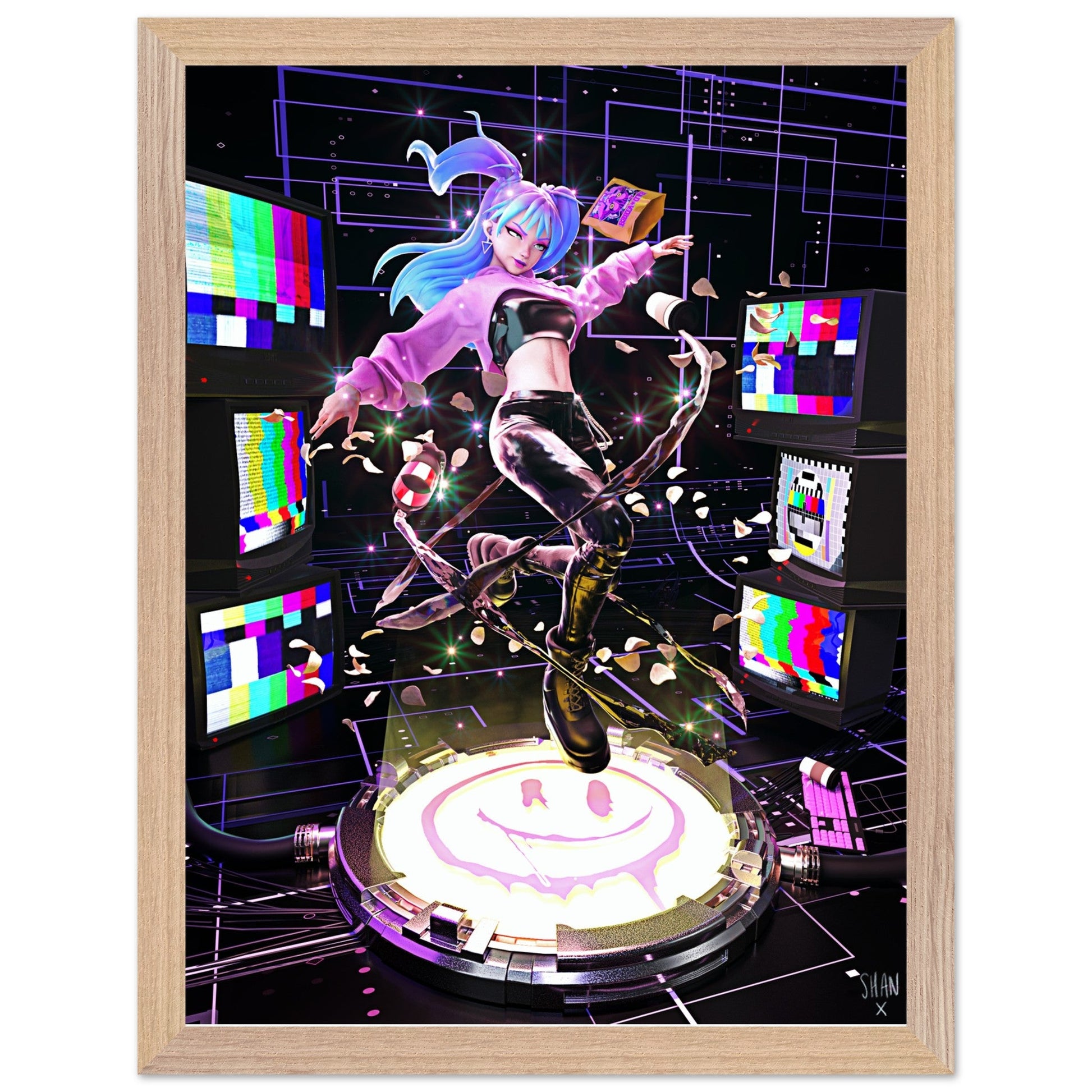 [EMERGENCE] Premium Wooden Framed Poster With Premium Semi - Glossy Paper - Bad Vibes