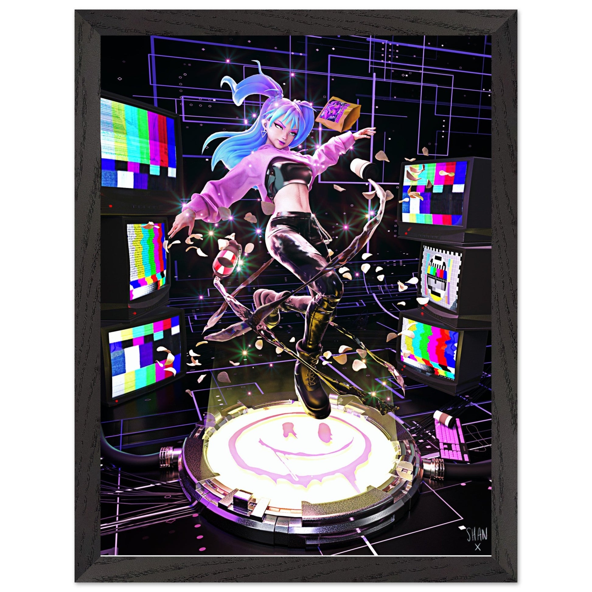 [EMERGENCE] Premium Wooden Framed Poster With Premium Semi - Glossy Paper - Bad Vibes