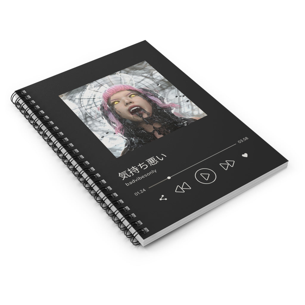 [KIMOCHI WARUI] Spiral Notebook - Ruled Line - Bad Vibes