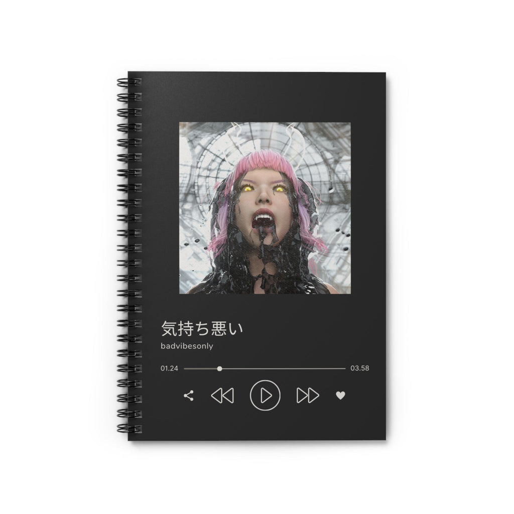 [KIMOCHI WARUI] Spiral Notebook - Ruled Line - Bad Vibes